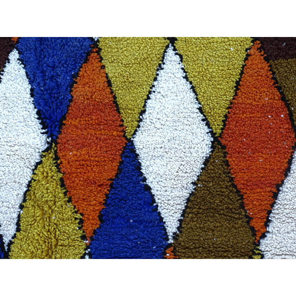 Corrigan Studio Conner Authentic HandKnotted Wool/Cotton White/Blue